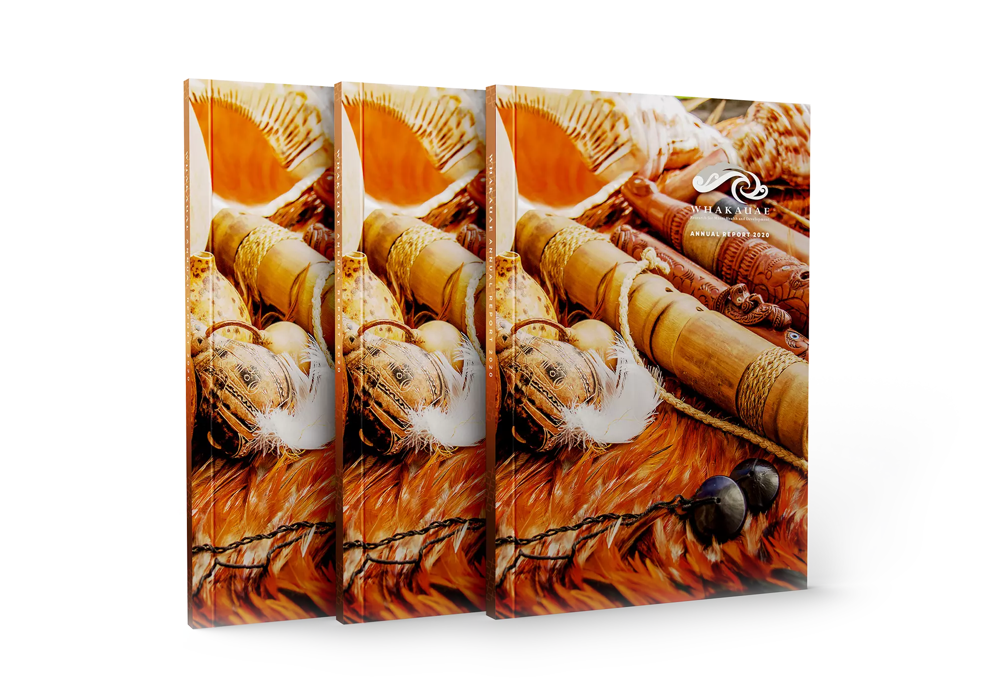 Whakauae Research Services 2021 annual report covers designed by Inferno Design & Digital